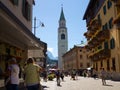 Street View of Cortina d`Ampezzo, Veneto, Italy